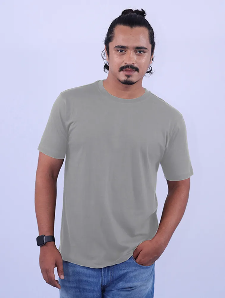Grey Cotton Round Neck 180GSM Half Sleeve Tshirts