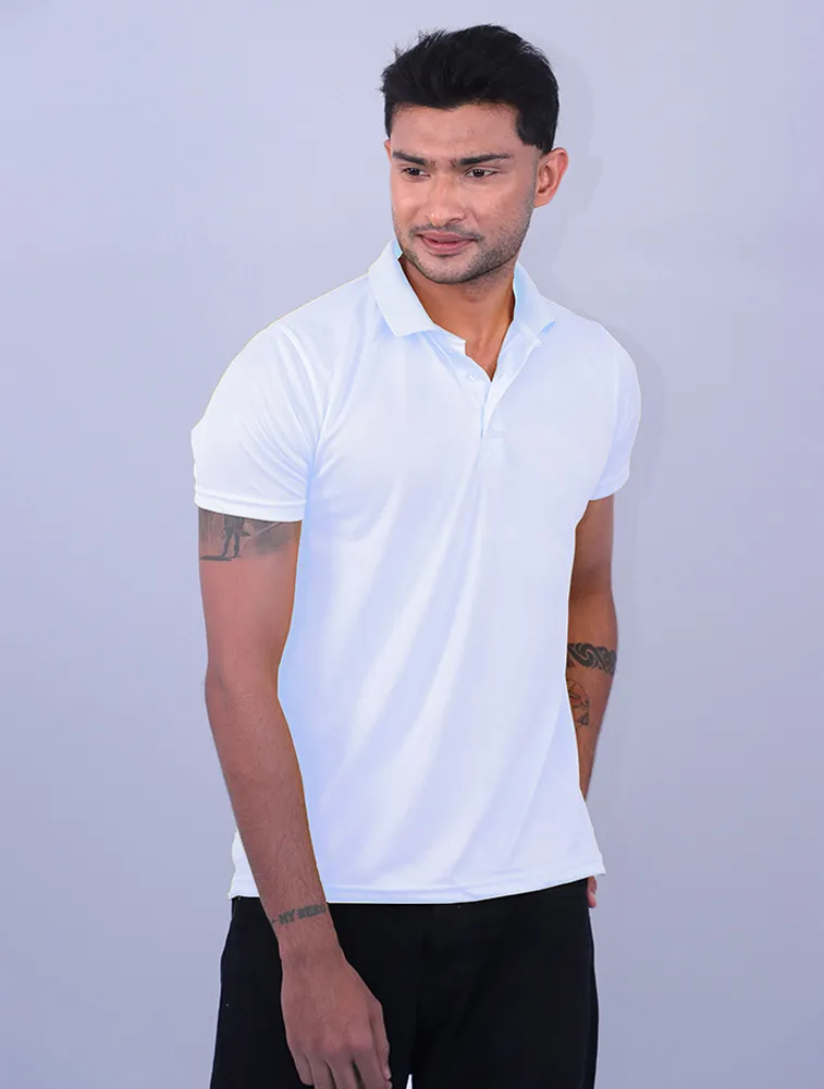 White Selina Half Sleeve 150GSM Polo Tshirts