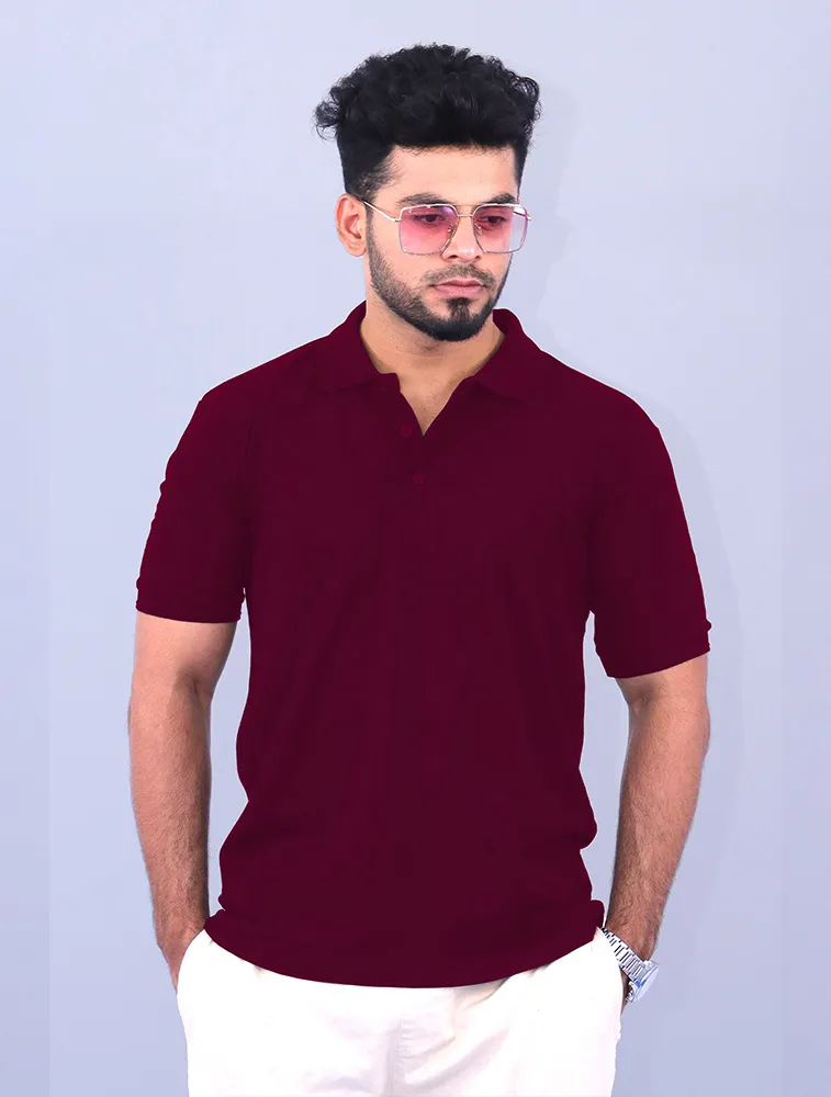 Maroon Premium Cotton Polo 240GSM TShirts
