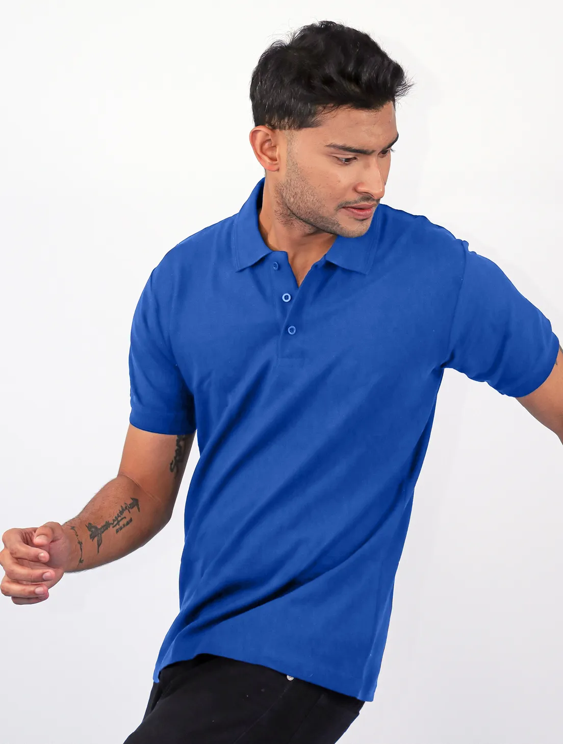 Royal Blue Cotton Polo Half sleeve 220GSM Tshirts