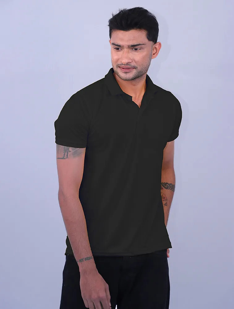 Black Selina Half Sleeve 150 GSM Polo Tshirts