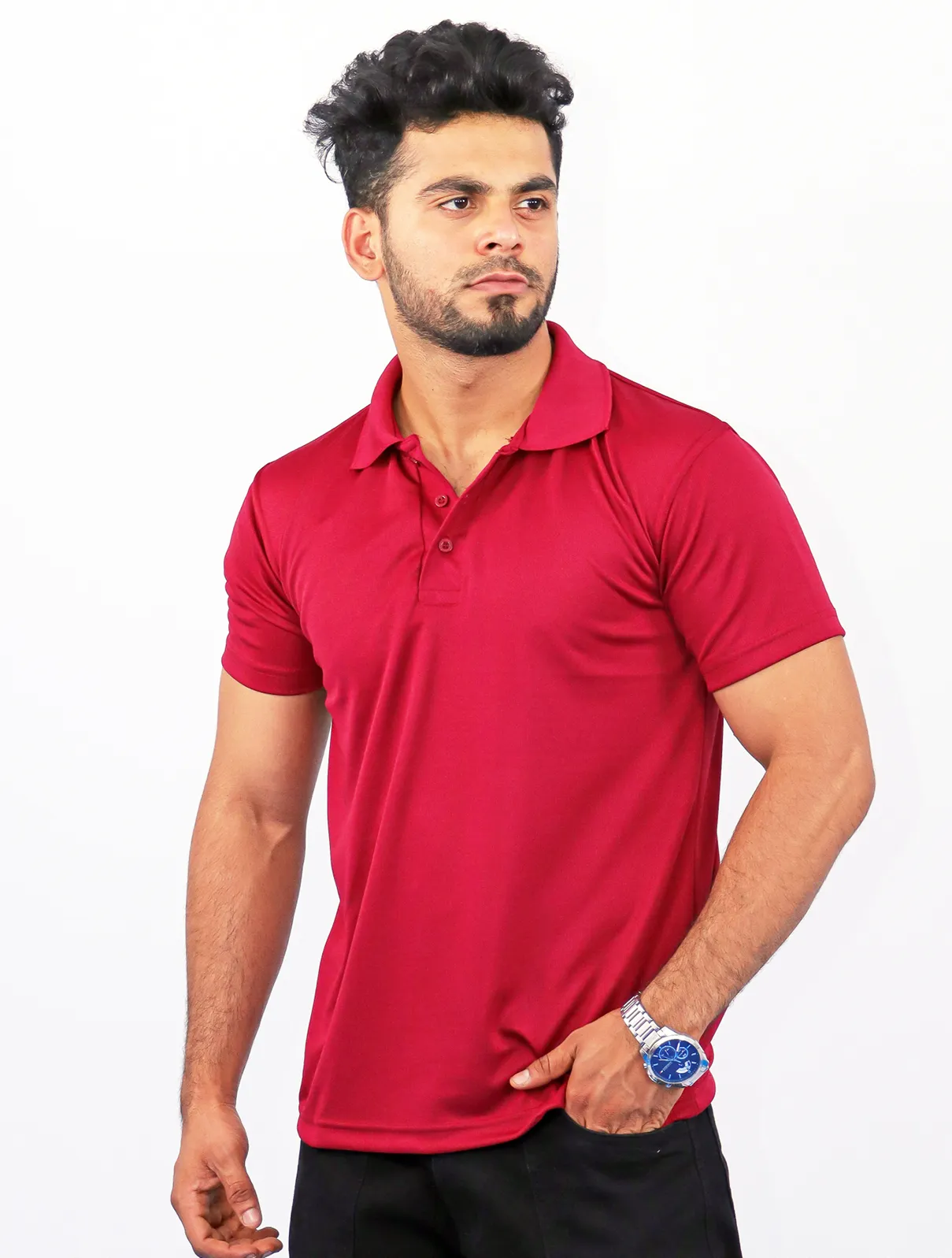 Maroon Cotton Polo Half sleeve 220GSM T-shirts