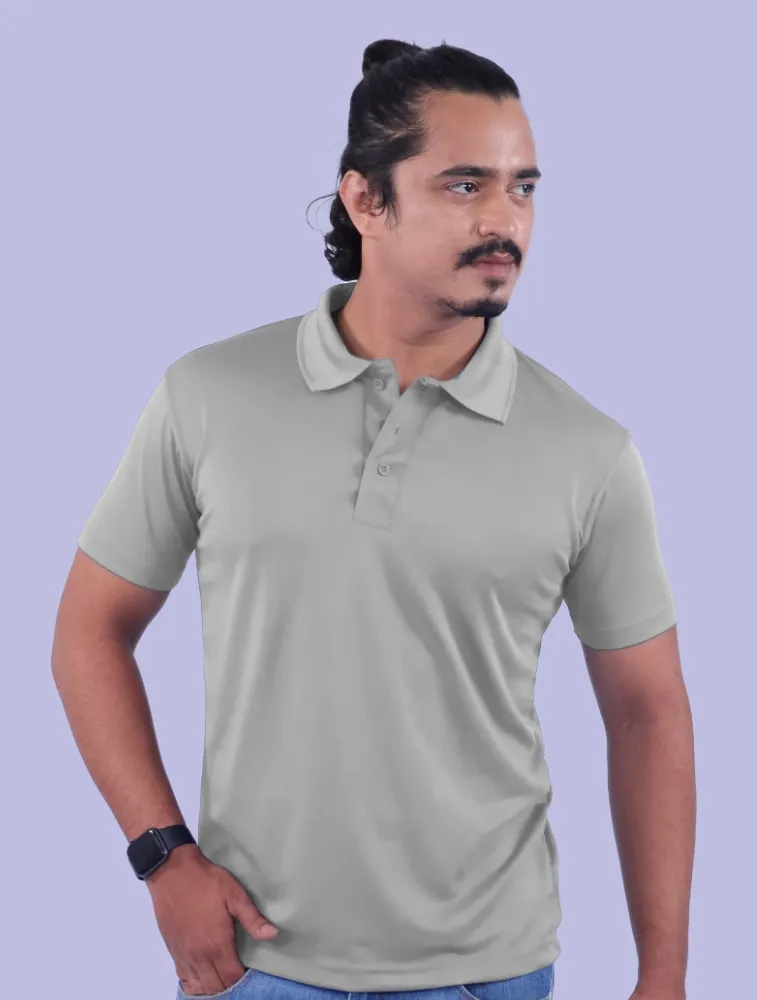Grey Honeycomb Polo Half Sleeve 160GSM T-shirts