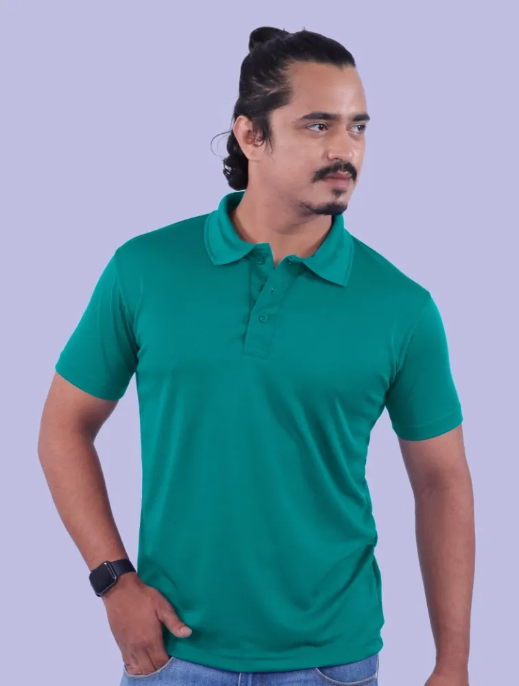 Teal Honeycomb Polo Half Sleeve 160GSM T-shirts