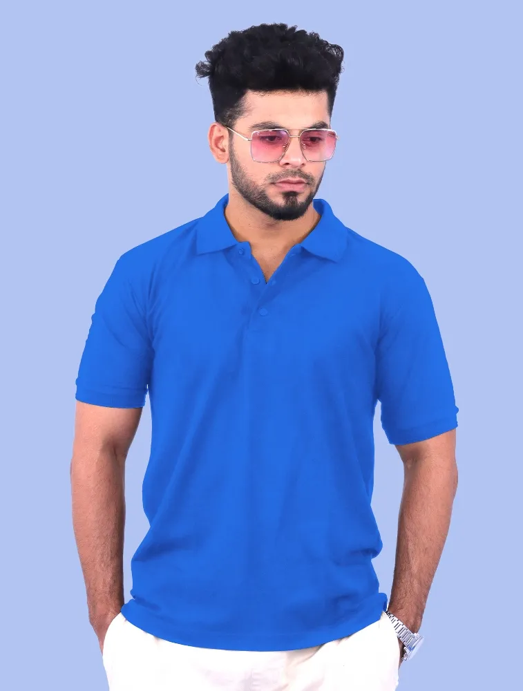 Royal Blue Premium Cotton Polo 240GSM TShirts