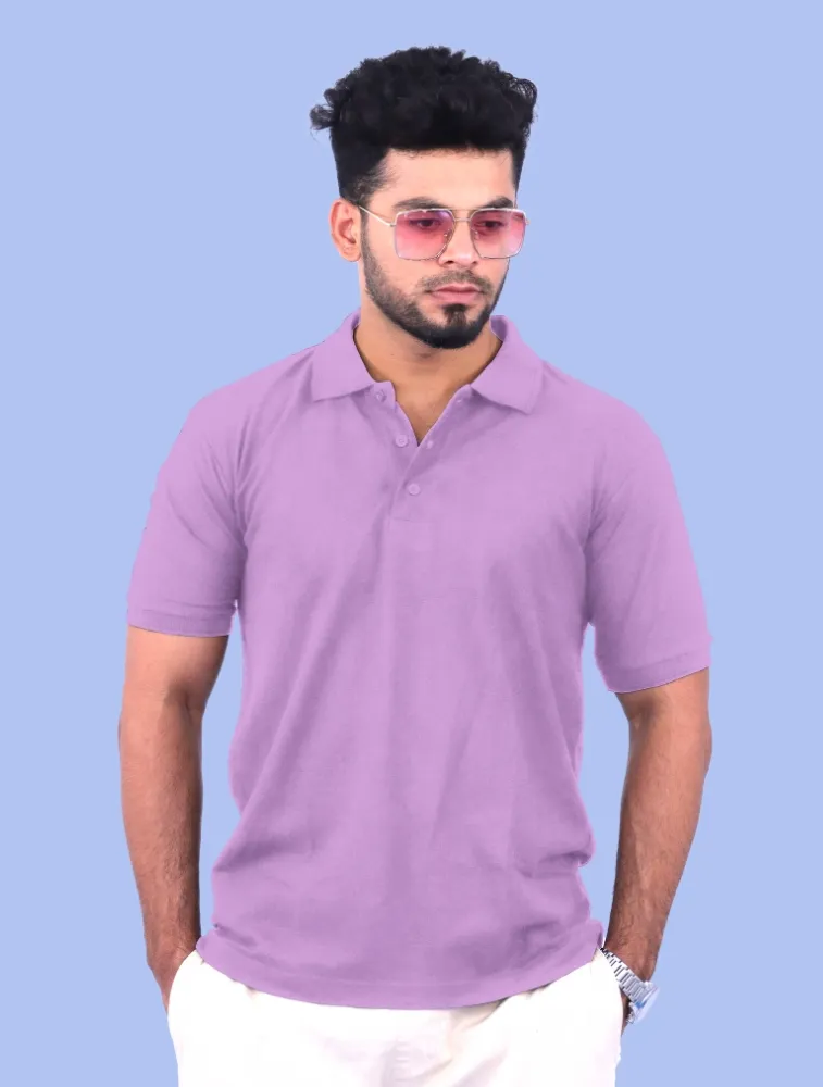 Lavender Premium Cotton Polo 240GSM T-Shirts