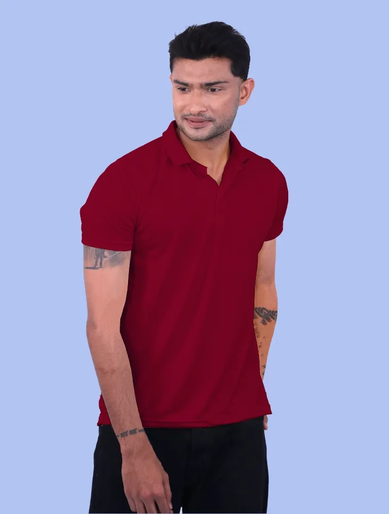 Maroon Selina Half Sleeve 150 GSM Polo Tshirts