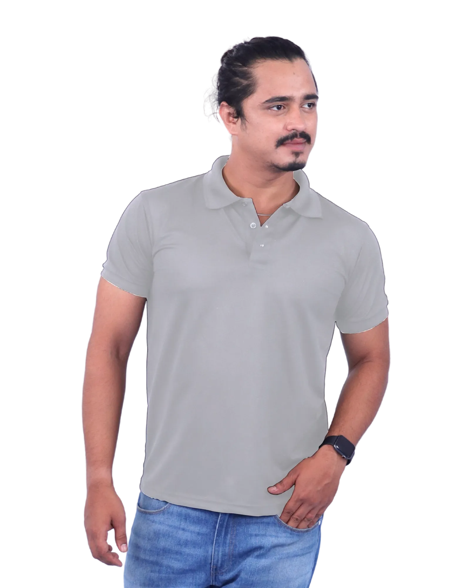 Grey Dri Fit Mars Polo Half Sleeve 200GSM T-shirts
