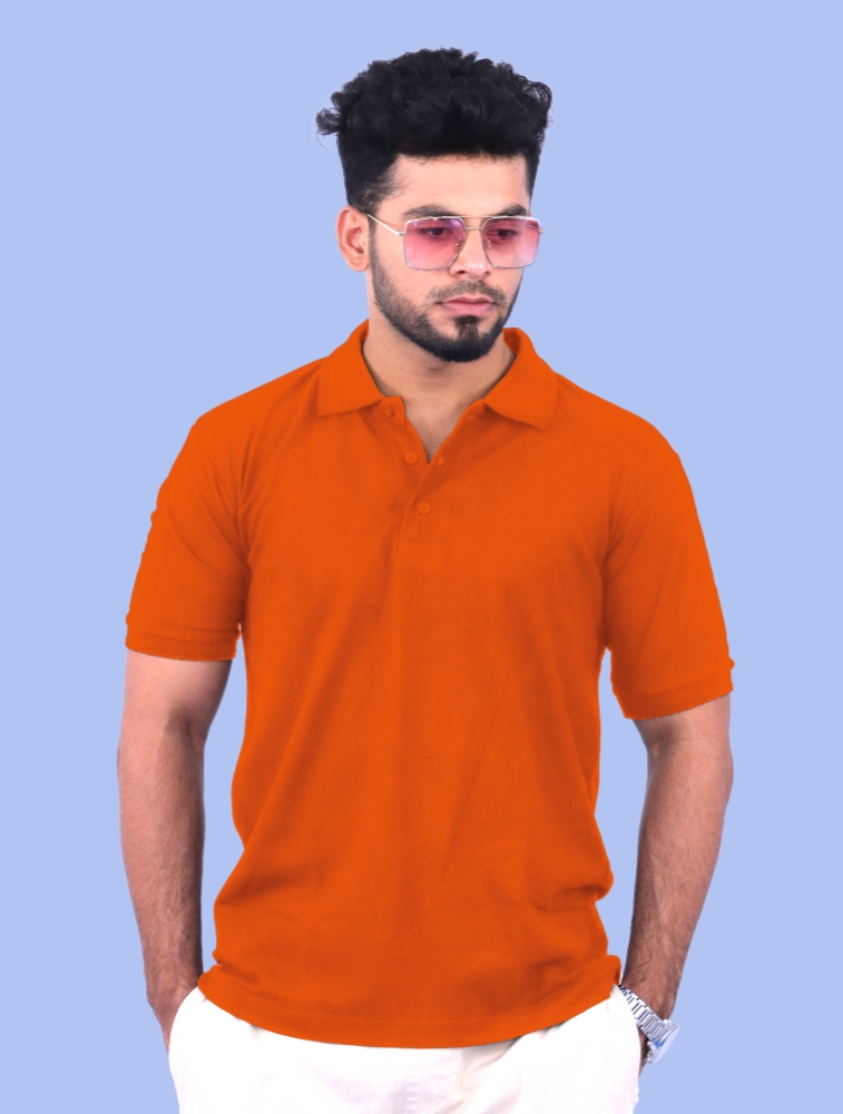 Orange Premium Cotton Polo 240GSM T-Shirts
