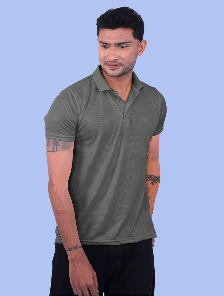 Steel Grey Selina Half Sleeve 150 GSM Polo T-shirts