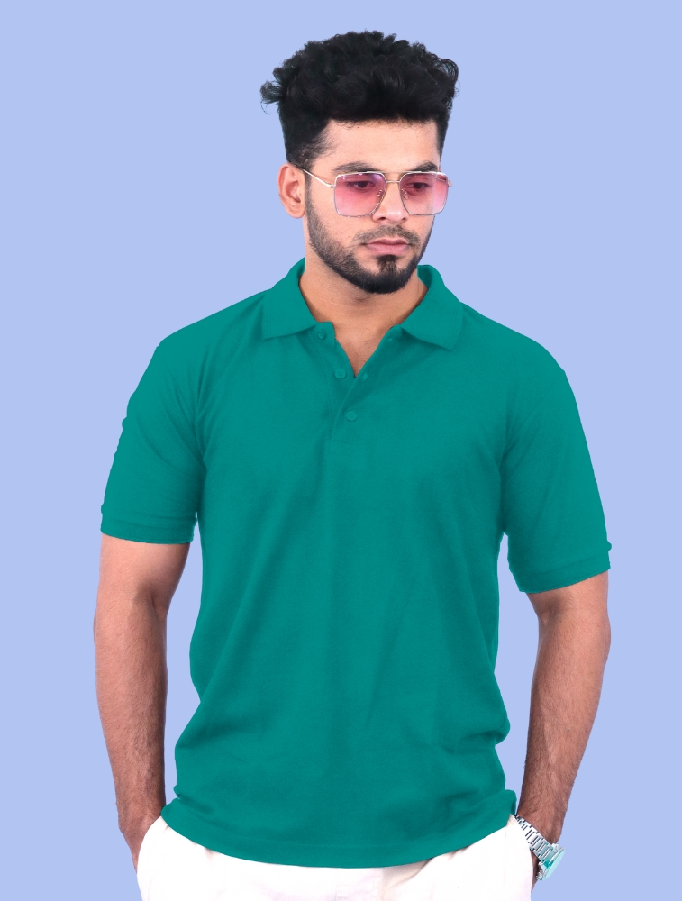 Teal Premium Cotton Polo 240GSM T-Shirts