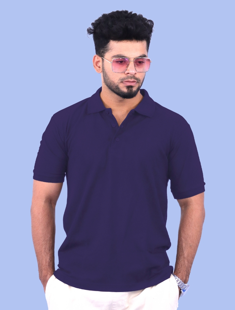Navy Blue Premium Cotton Polo 240GSM T-Shirts