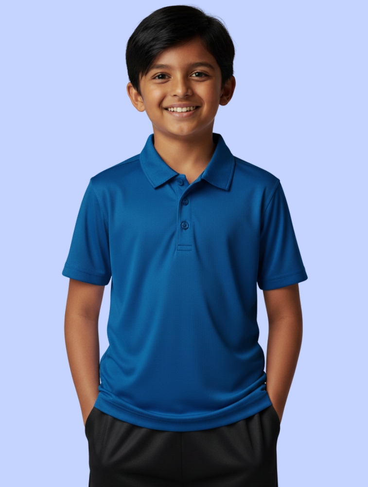 Kids Royal Blue Dri Fit Mars Polo 200GSM Tshirts